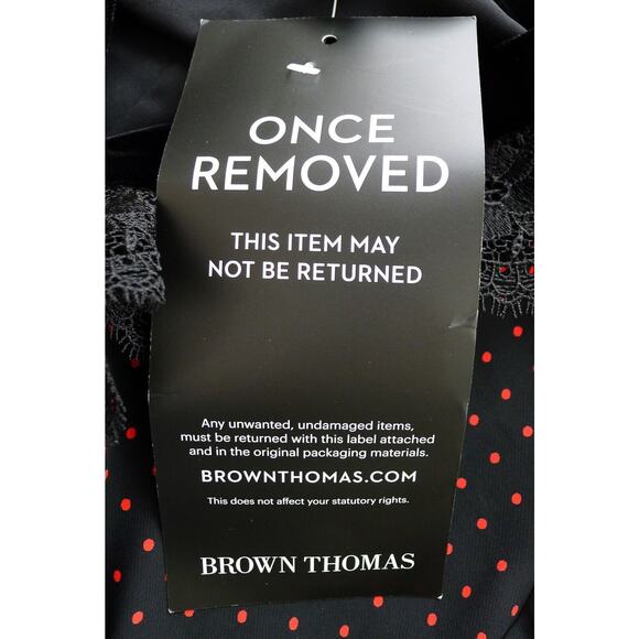 THE KOOPLES Lace Velvet Trim Polka Dot V-Neck Shirt Dress Nordstrom NWT M $325 - Picture 9 of 13